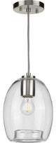 Caisson Collection Brushed Nickel 1-Light Mini-Pendant