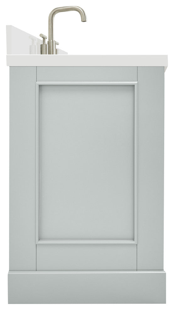 Ariel Stafford 37" Single Left Offset Oval Sink Bathroom Vanity