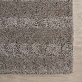 Vestry Striped Wool Area Rug, Bark 9' x 12'