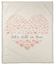 Let's Fall in Love 50x60 Coral Fleece Blanket