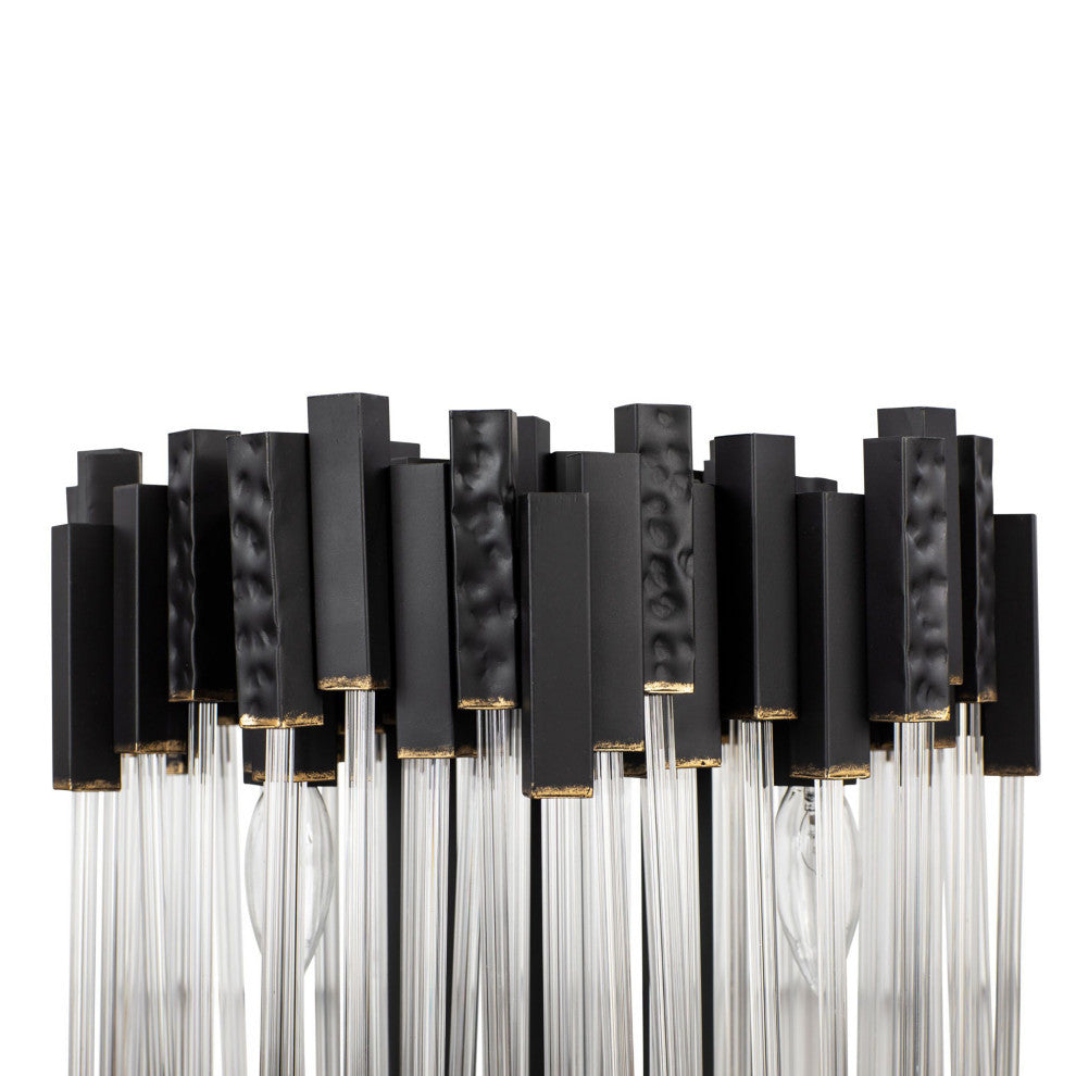 Matrix 3-Lt Table Lamp - Matte Black/French Gold