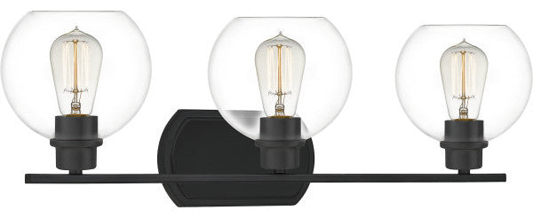 Quoizel PRUC8626MBK Three Light Bath, Matte Black Finish