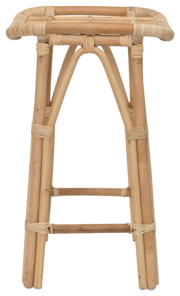 Salsa Rattan Counter Stool, Natural