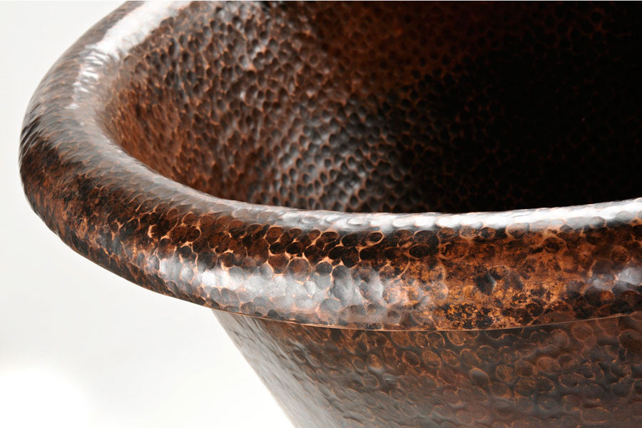 BTM72D 72'' Hammered Copper Slipper Style Bathtub