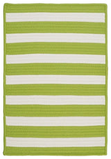 Stripe It TR29 Bright Lime Indoor/Outdoor Area Rug, Rectangular 2'x8'