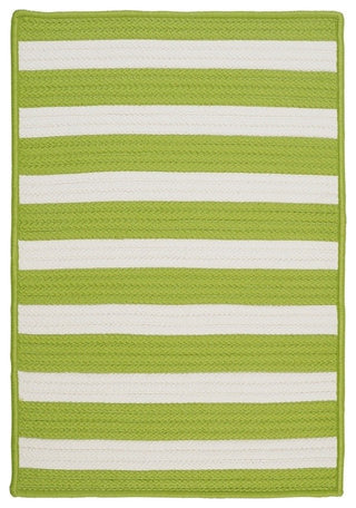 Stripe It TR29 Bright Lime Indoor/Outdoor Area Rug, Rectangular 2'x8'