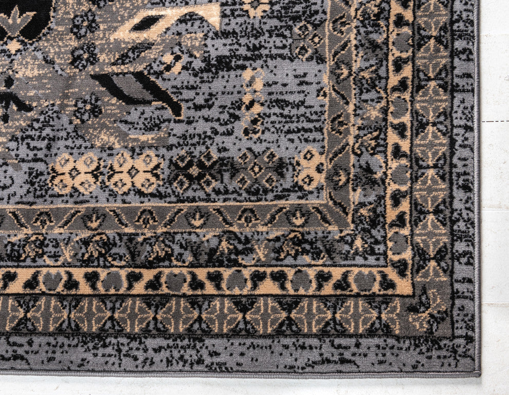 Unique Loom Gray Oasis Taftan 6'x9' Area Rug