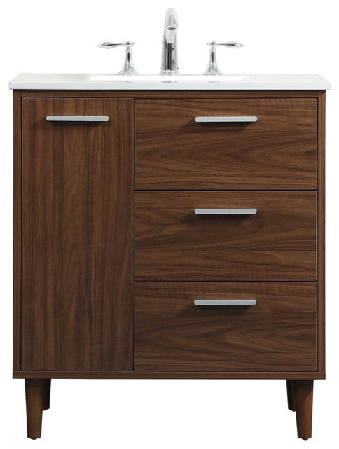 Bailey 30" Bathroom Vanity, Walnut