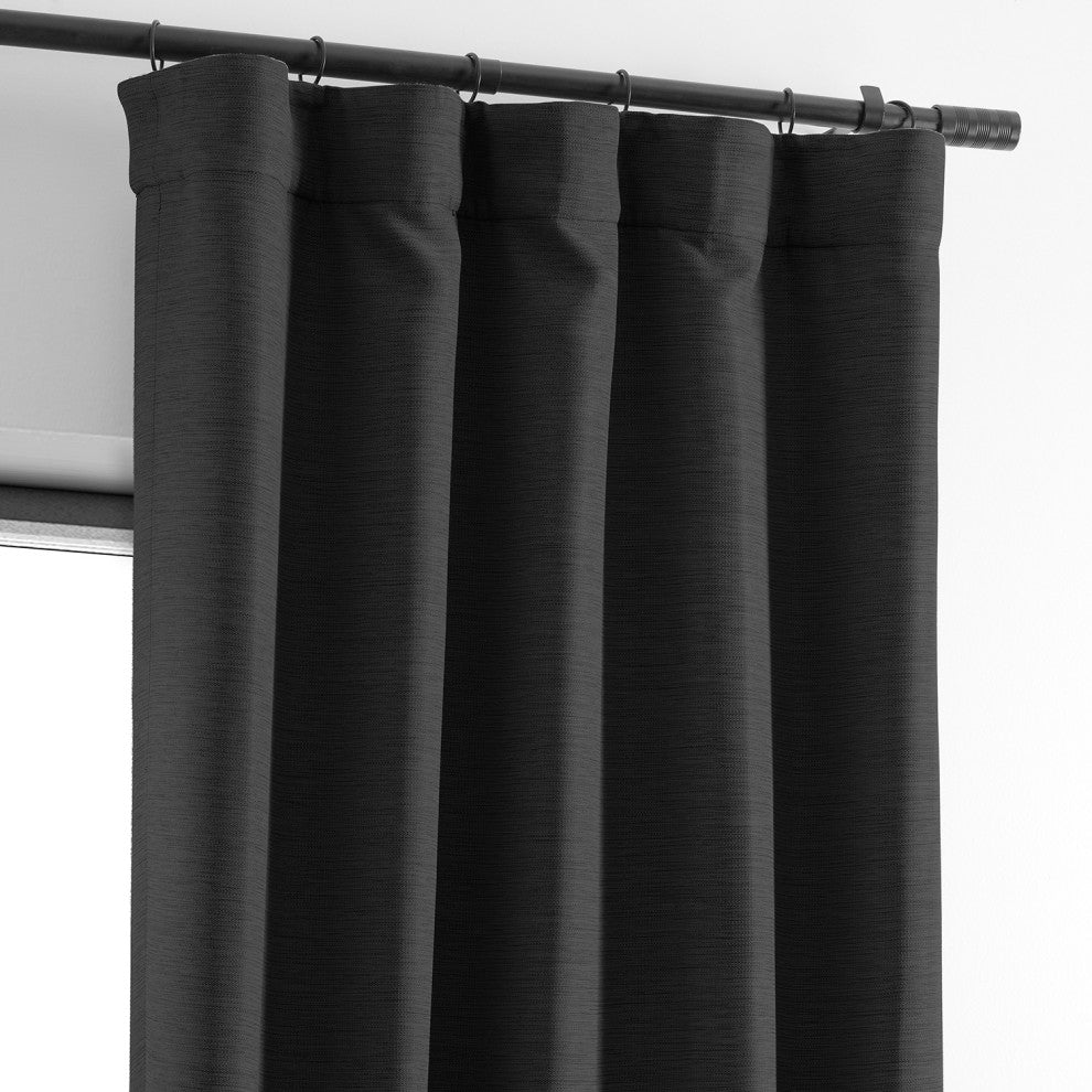 Bellino Blackout Room Darkening Curtain Single Panel, Smoked Truffle, 50"x96"