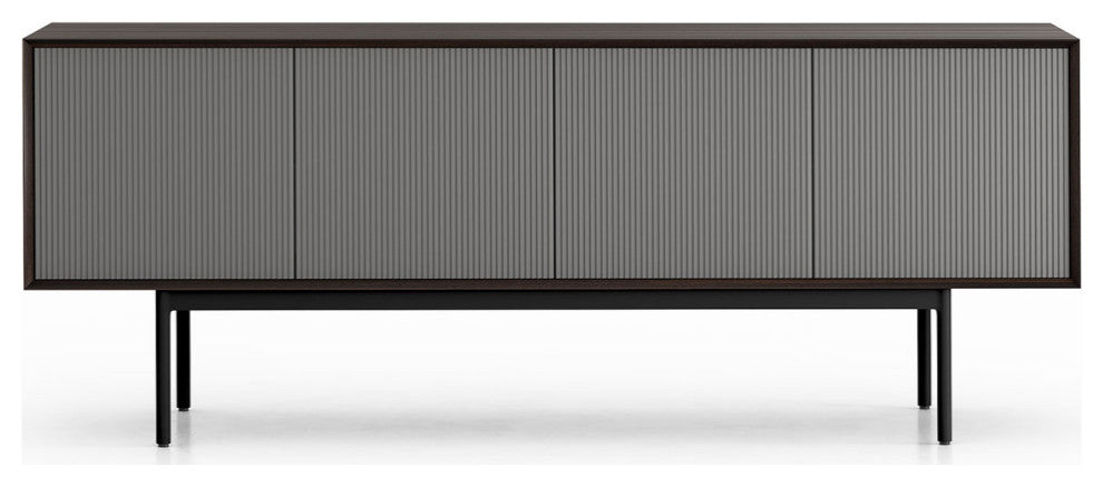 Calais Sideboard in Smoked Oak and Matte Dark Gull Gray