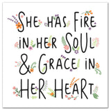 Fire in Her Soul 16x16 Canvas Wall Art
