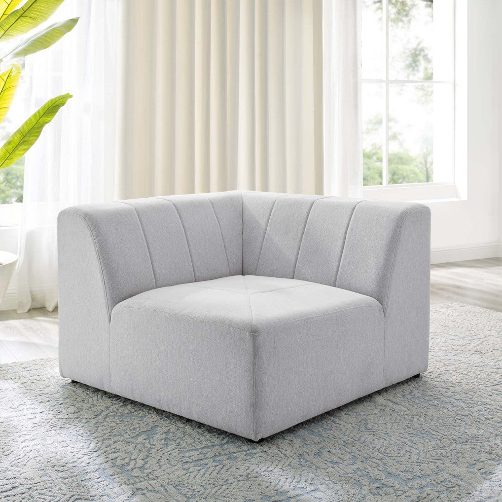 Sofa Corner Chair, Fabric, Ivory White, Modern, Living Lounge Hotel Hospitality
