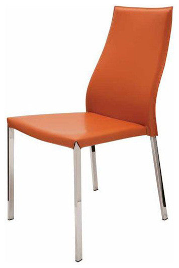 Eric Leather Dining Chair, Ochre