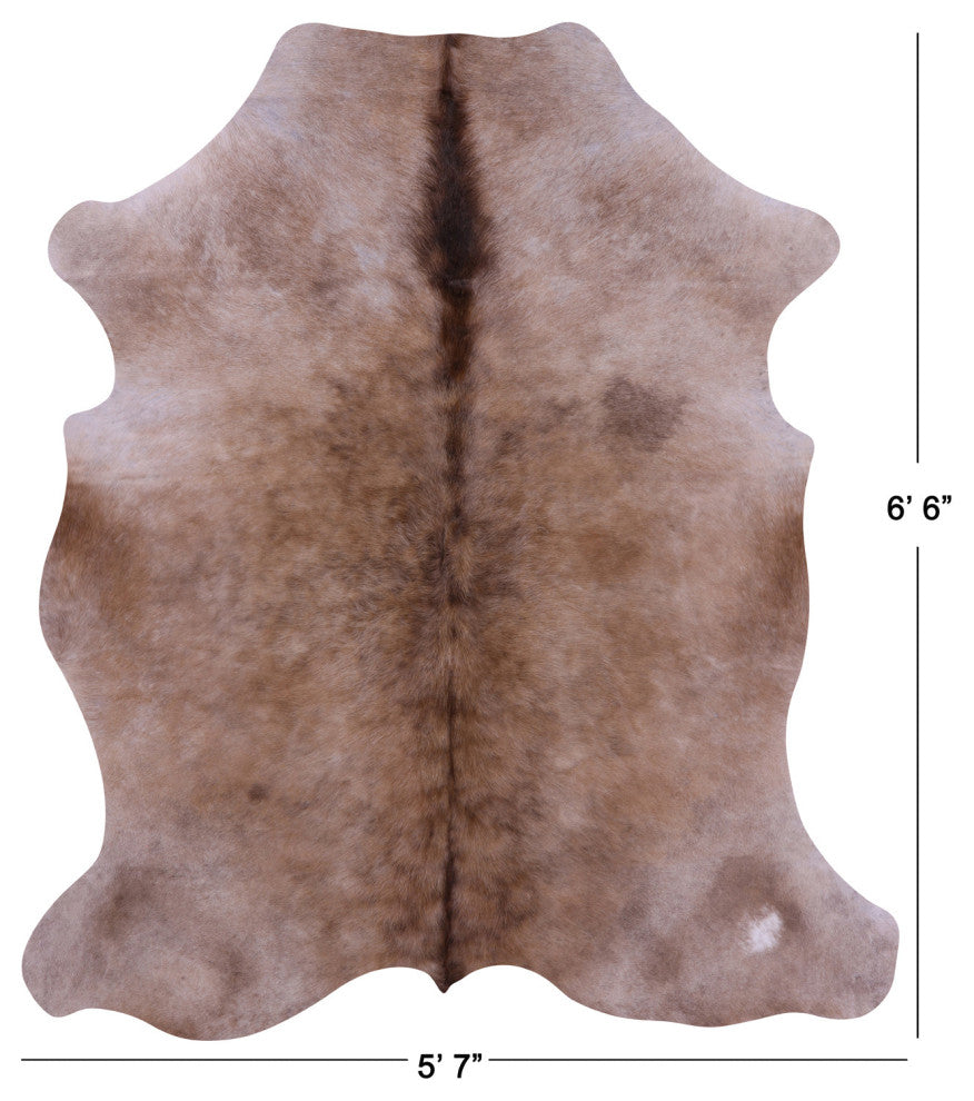 Natural Cowhide Rug 6' 6" X 5' 7" C1895