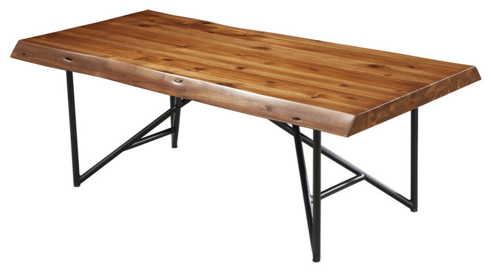Live Edge Coffee/Cocktail Table, Light Walnut