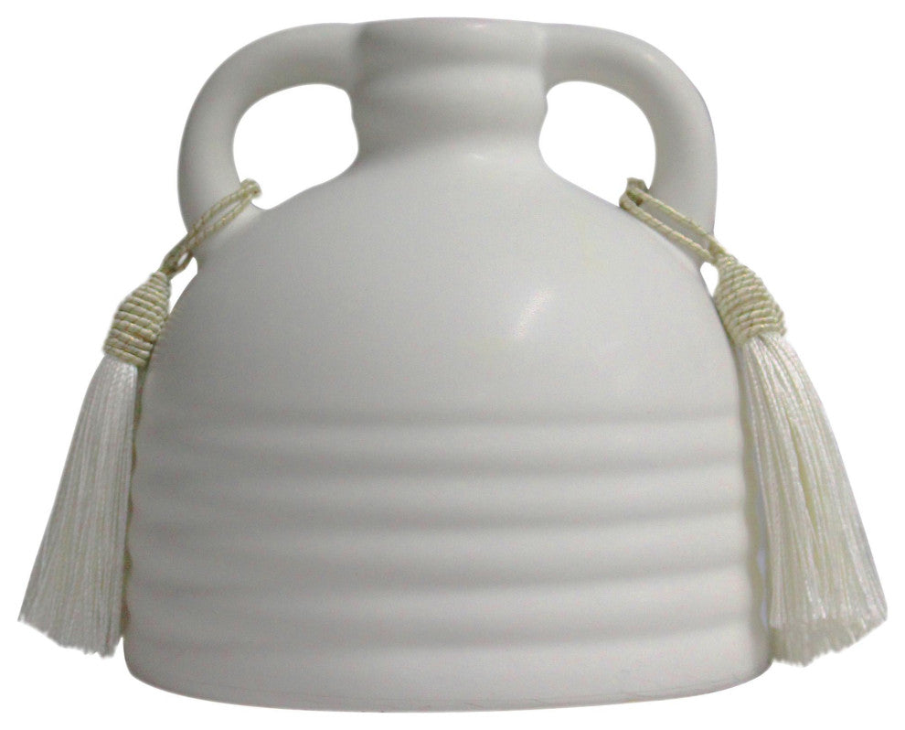Adonis Ceramic Vase, White