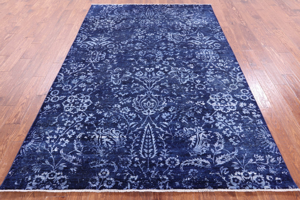 Wool & Silk Modern Handmade Rug 6' 0" X 8' 9" - Q12735