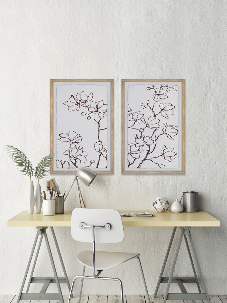 Flowery Branches Diptych, 2-Piece Set, 16x24 Panels