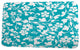Floral Frolic Evelyn Floral Print Bath Mat, Aqua, 17"x24"