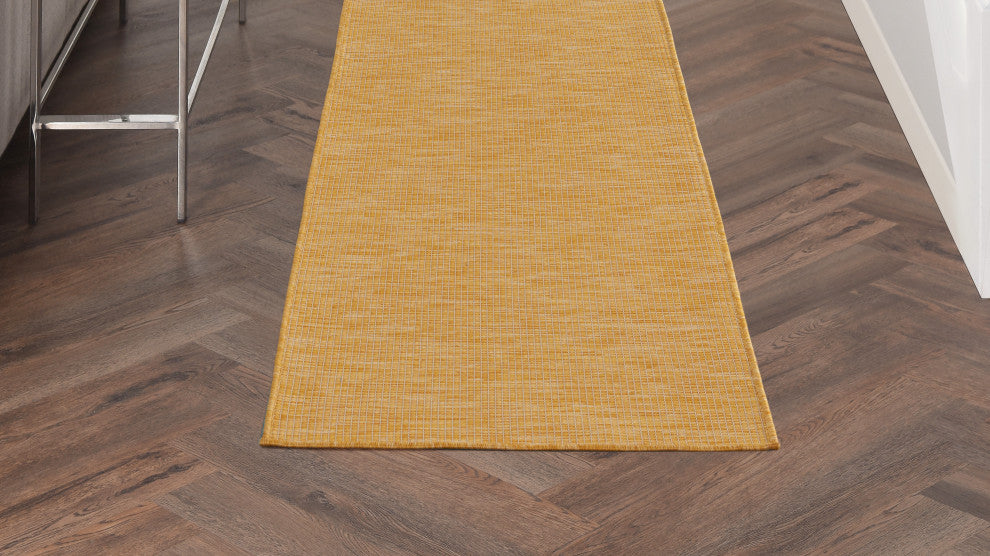 Nourison Positano Contemporary Area Rug, Yellow, 2'2"x8' Runner