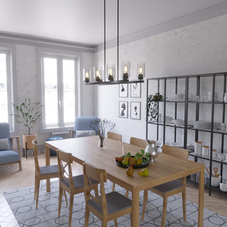 Hunter Hartland Noble Bronze 8-Light Linear Chandelier Ceiling Fixture