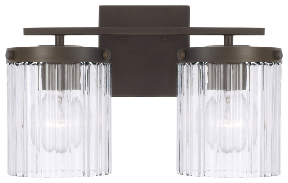 Capital Lighting 156221-555 Vaughn 2 Light 15"W Vanity Light - Aged Brass