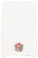 Gift Wrapped 18"x30" Off White Holiday Print Kitchen Towel