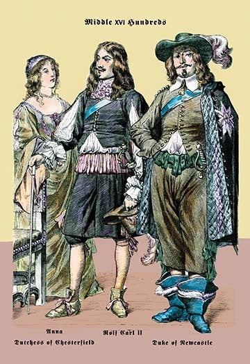 Anna Dutchess of Chesterfield, Rolf Carl II, and the Duke of Newcastle, 17th. Ce