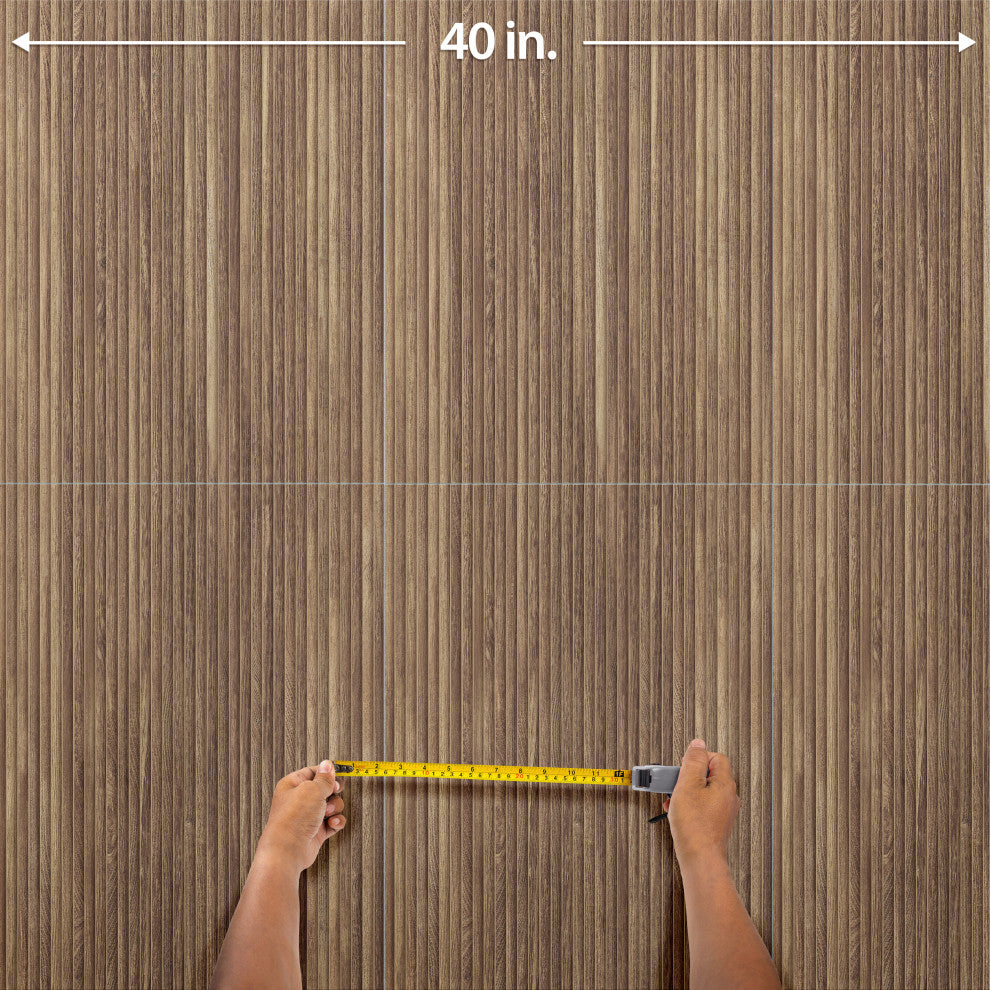 Larchwood Ipe Fluted Ceramic Wall Tile