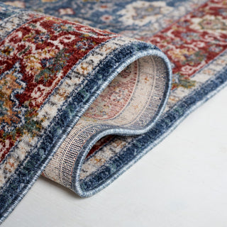 Safavieh Lauren Ralph Lauren Collection LRL1403 Rug, Blue/Red, 6'7" Square