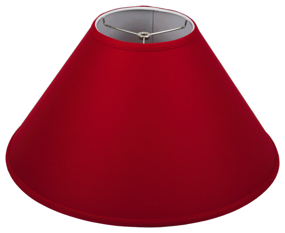 FenchelShades Round Lampshade 7"x20"x12", Linen Rich Red