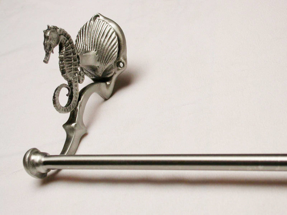 Sea Horse Towel Bar 24'', Oil Rub Bronze