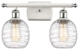 Innovations 516-2W-WPC-G1013 2-Light Bath Vanity Light, White, Polished Chrome