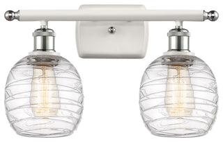 Innovations 516-2W-WPC-G1013 2-Light Bath Vanity Light, White, Polished Chrome