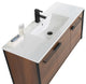 Oakville Wall Mount Bathroom Vanity, Walnut Ebony, 48", Black Hardware