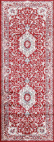 Red Floral Medallion Transitional Turkish Rug Oriental Carpet 3x8