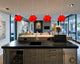 Jezebel Radiance Flame Track Light, Small, Fiery Red