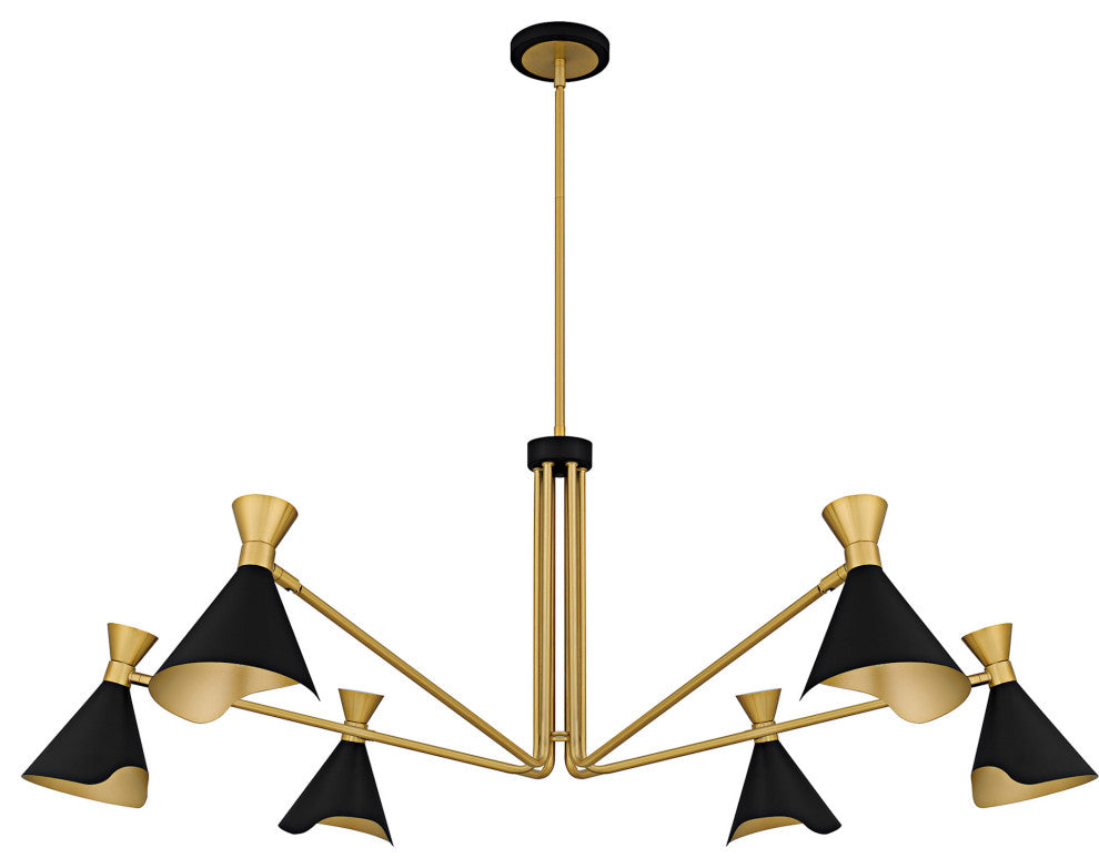 Quoizel ADN5052 Arden 6 Light 52"W Chandelier - Matte Black