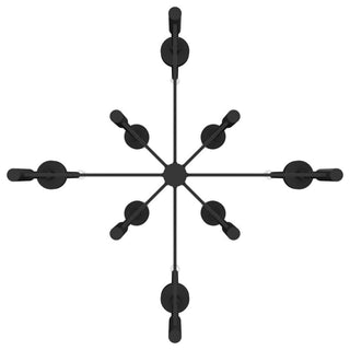 Hunter Briargrove Matte Black 8-Light Chandelier Ceiling Light Fixture