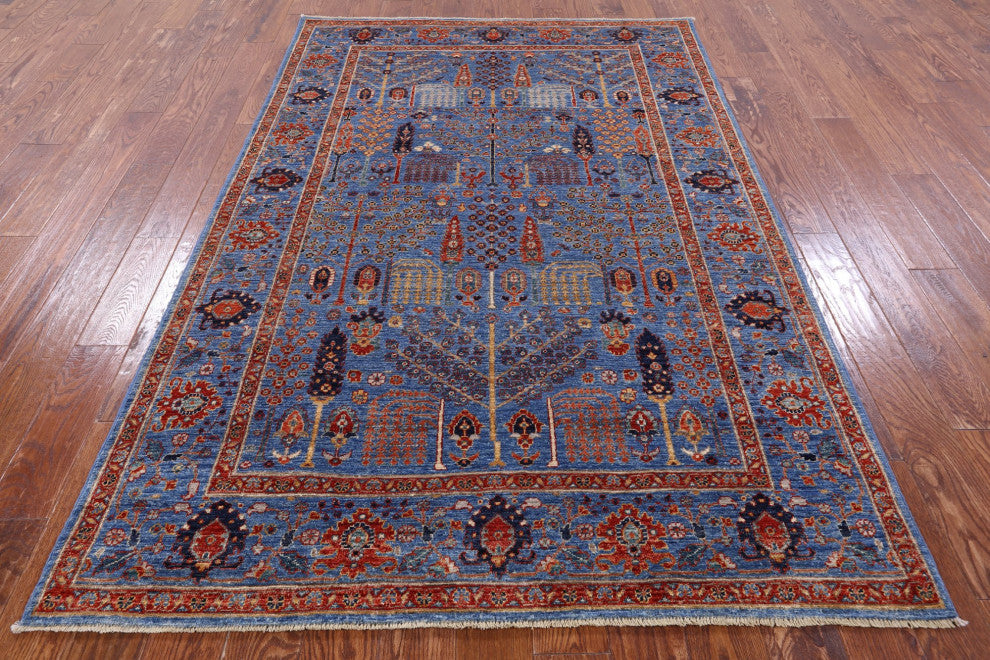 5' 2" X 7' 9" Hand Knotted Persian Ziegler Wool Rug Q7785