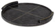 Forte Leather Tray Round, Black