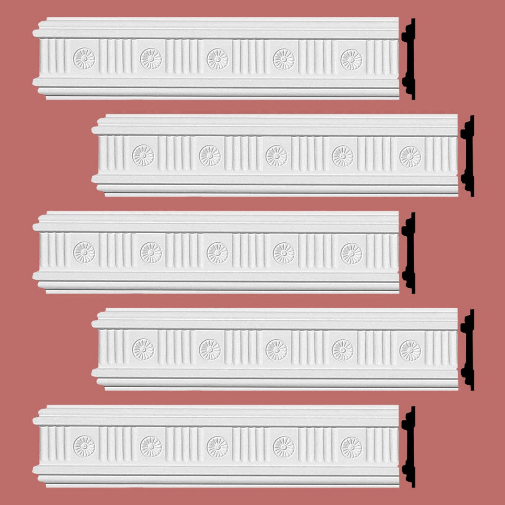 Crown Molding White Urethane Westchester Ornate  5 Pcs   480" L