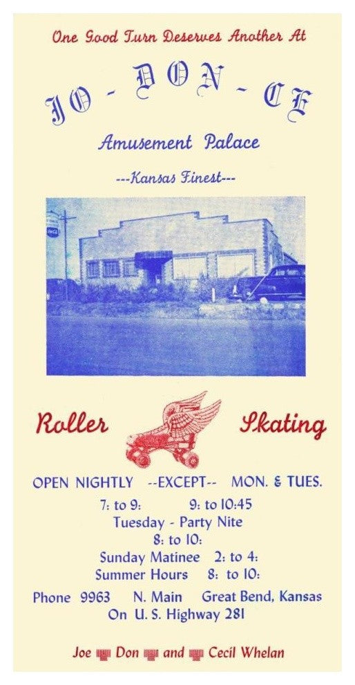 "Jo-Don-Ce Amusement Palace Roller Skating" Print by Retrorollers, 22"x42"