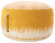 Nourison Mina Victory Life Styles Mustard Stonewash Drum Pouf