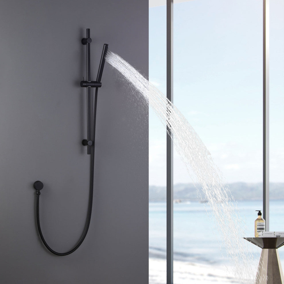 Wall Mounted Handheld Shower with Slide Bar-Less Rough-in Valve