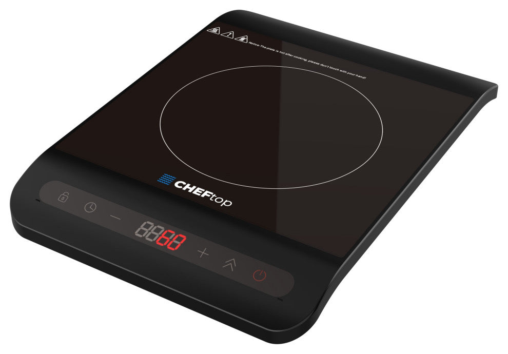 Cheftop Single Burner Induction Cooktop - Portable 120V Digital Ceramic Top 1300
