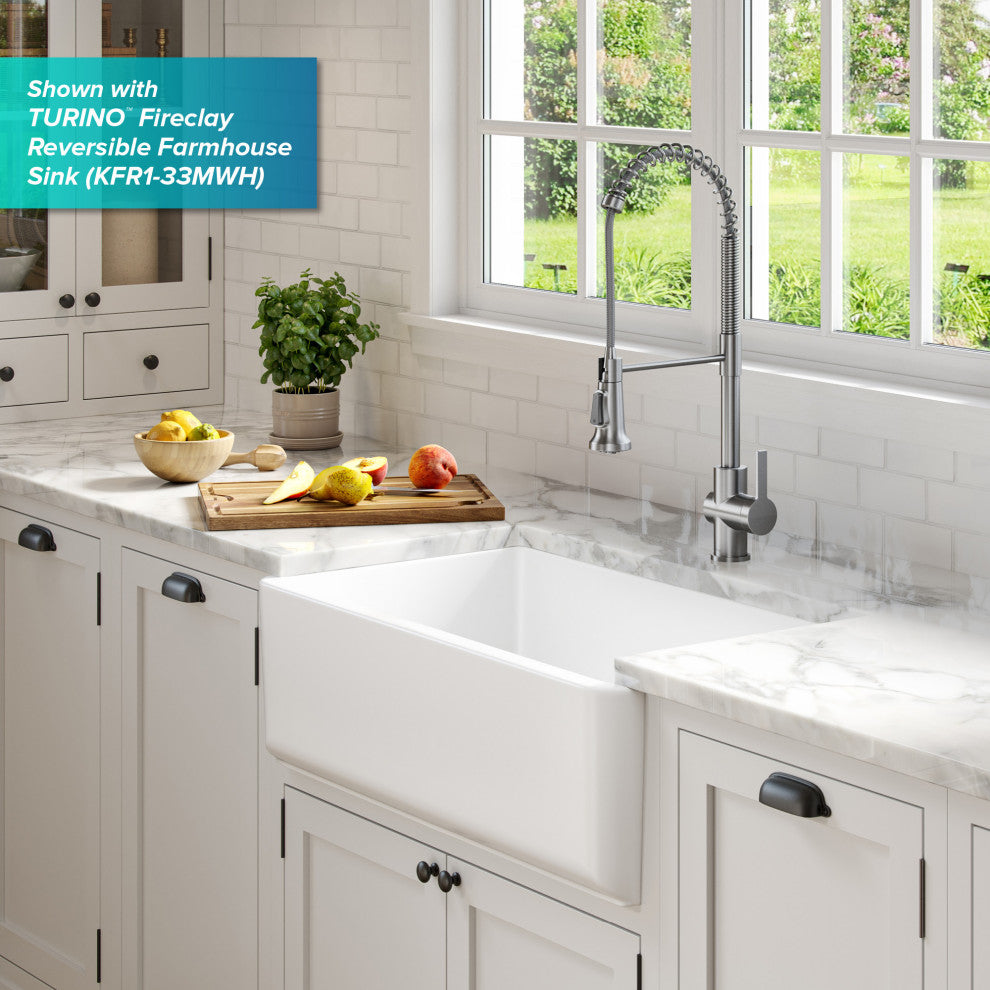 Britt Commercial Style 3-Function Pull-Down 1-Handle 1-Hole Kitchen Faucet, Spot-Free Stainless Steel (Model Kpf-1691sfs)