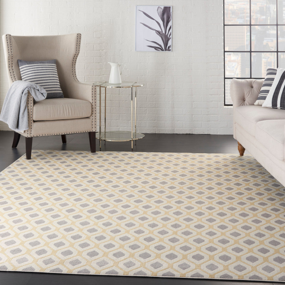 Nourison Grafix White Area Rug, 7'10"x9'10"