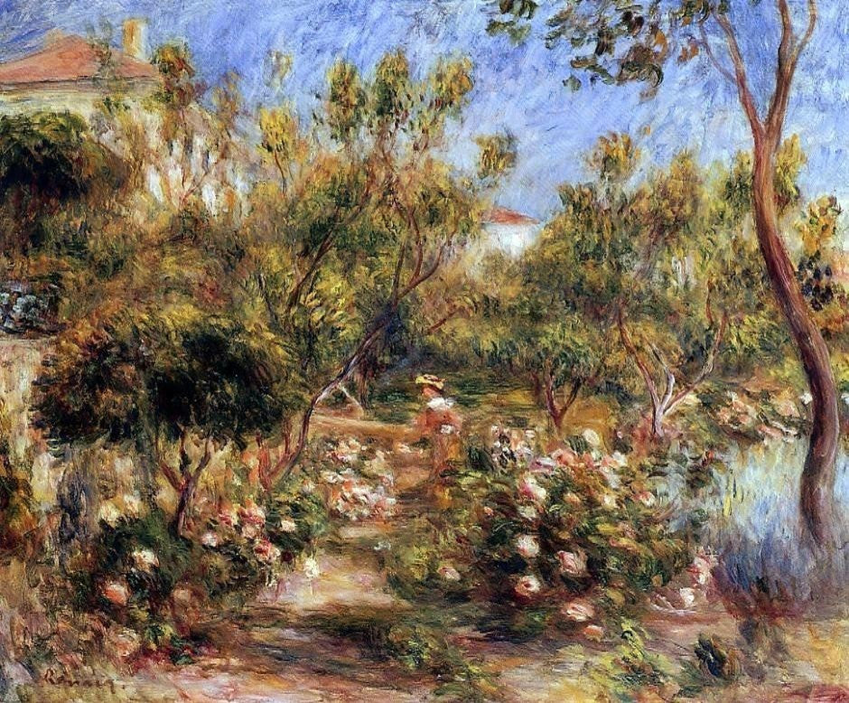 Pierre Auguste Renoir Young Woman in a Garden
