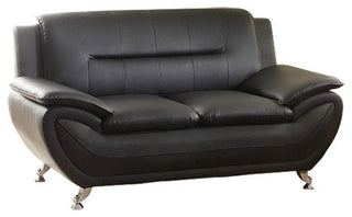 Oreo Black Living Room Collection, Loveseat
